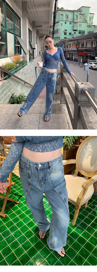 industrial stitch jeans