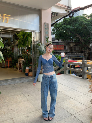 industrial stitch jeans