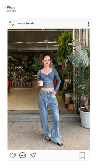 industrial stitch jeans