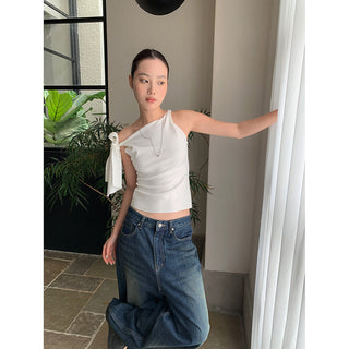 lace-up off-shoulder