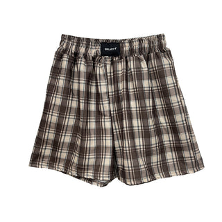 plaid bandage shorts