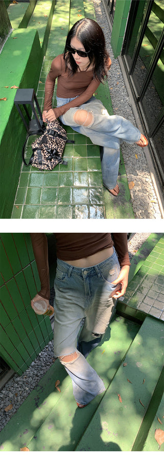 scratch ripped jeans