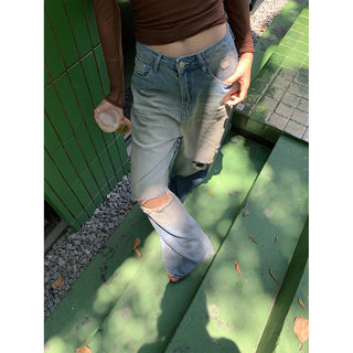 scratch ripped jeans