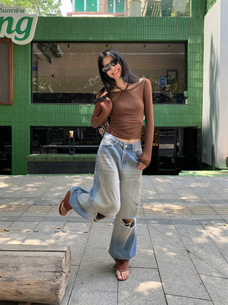 scratch ripped jeans