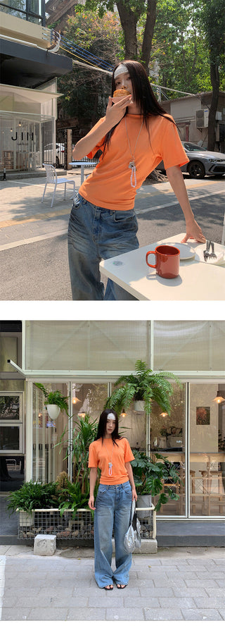 hollow shoulder Tops