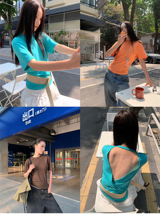 hollow shoulder Tops