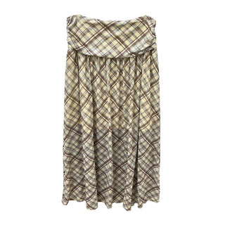 mesh plaid skirt