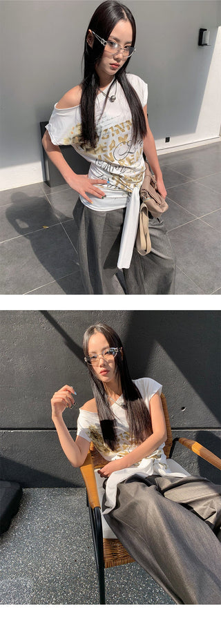 letter print Tops