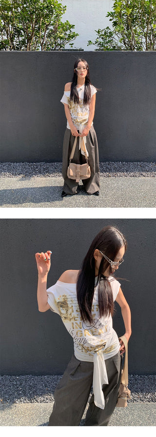 letter print Tops