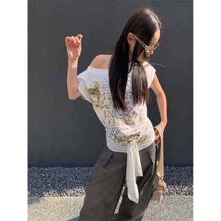 letter print Tops