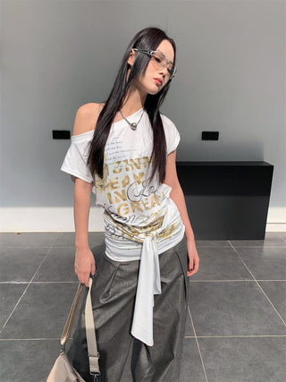 letter print Tops