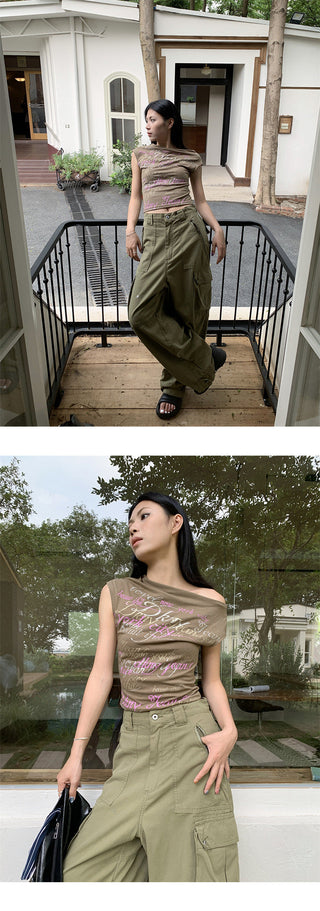 letter print Tops 01