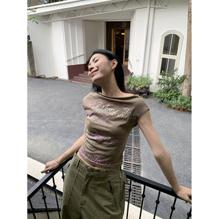 letter print Tops 01