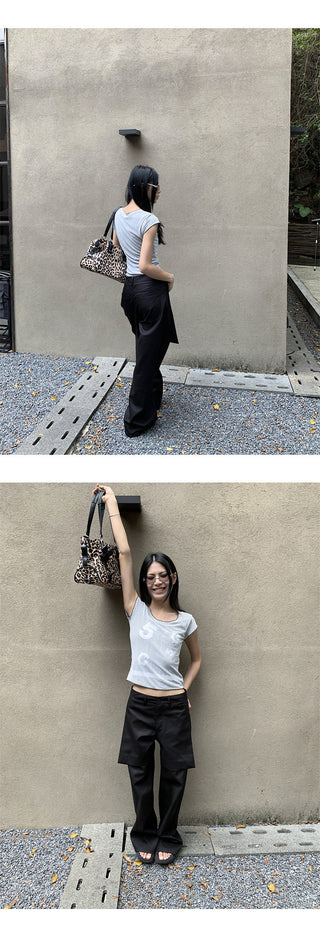 patch wide pants