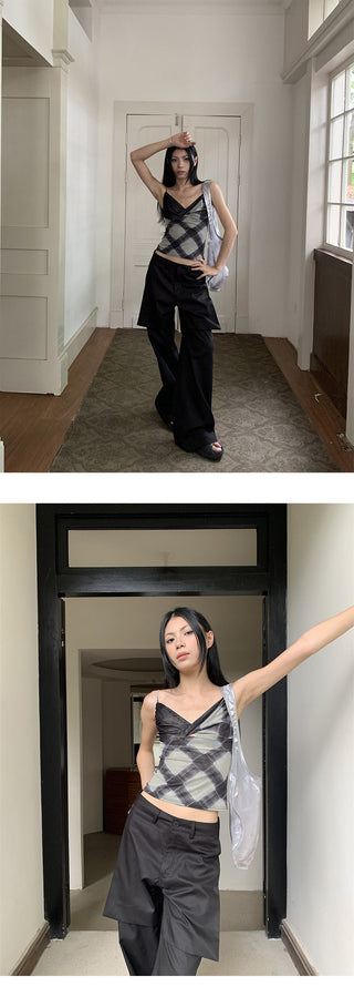 patch wide pants