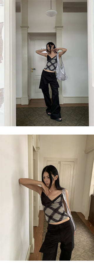 patch wide pants