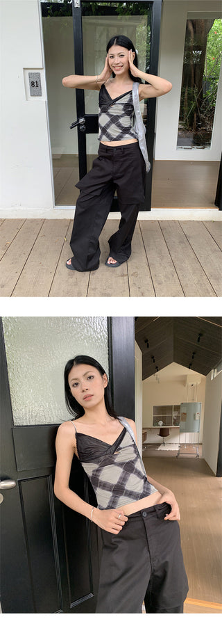 patch wide pants