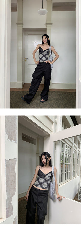 patch wide pants