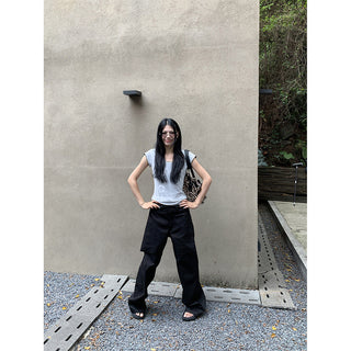 patch wide pants