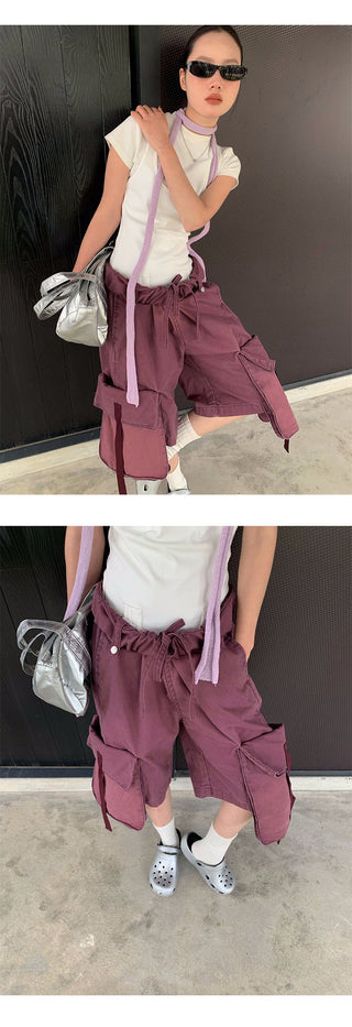 pocket wide shorts