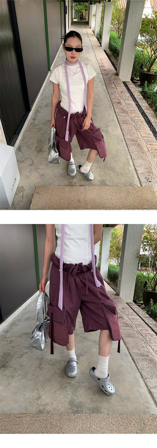 pocket wide shorts