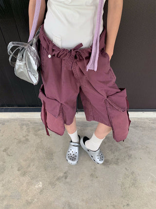 pocket wide shorts