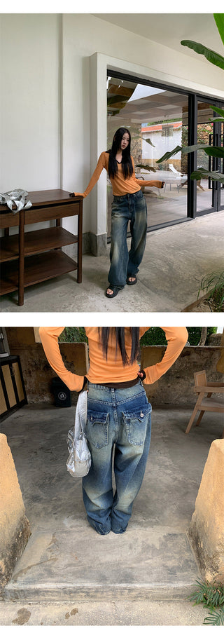 pocket wide jeans