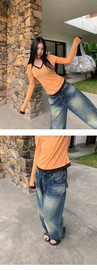 pocket wide jeans