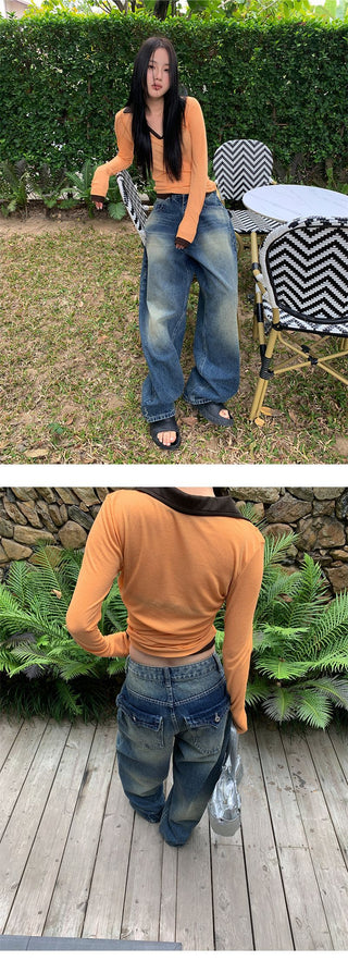pocket wide jeans