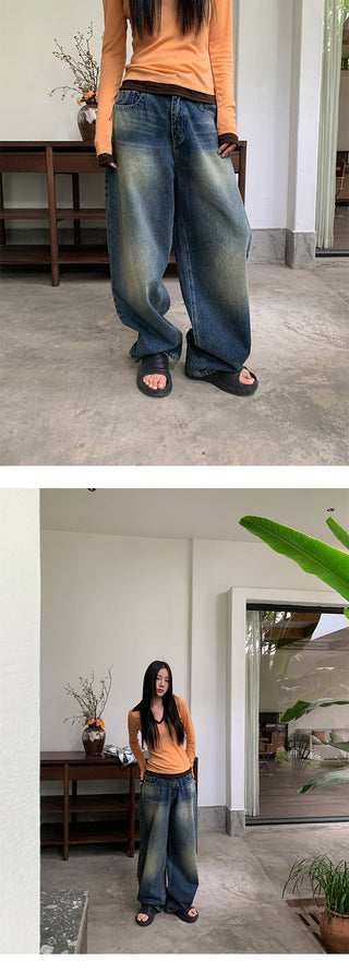 pocket wide jeans