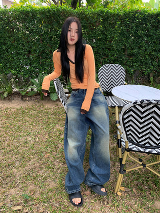 pocket wide jeans