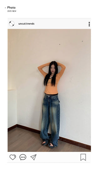 pocket wide jeans