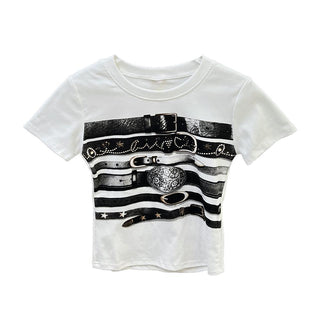 belt print Tops