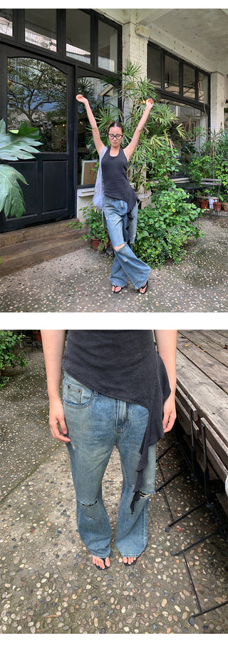 old ripped jeans