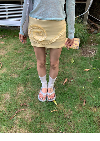 satin flower skirt
