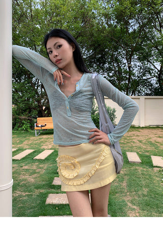 satin flower skirt