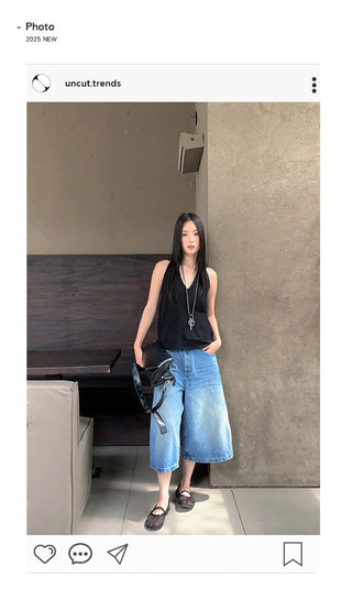 backless V-neck Top