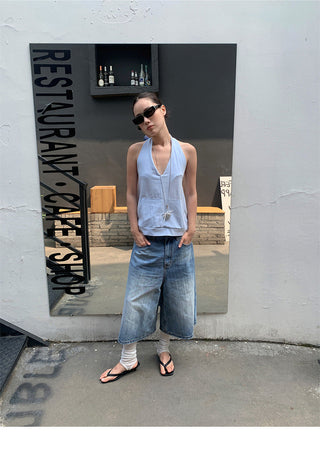 backless V-neck Top