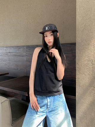 backless V-neck Top