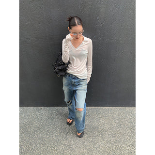 transparent long sleeve