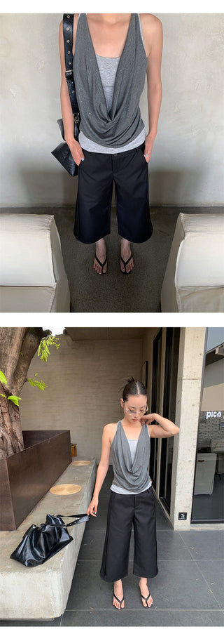 deconstructed suit pants