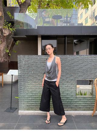 deconstructed suit pants