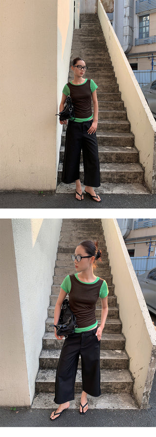 deconstructed suit pants