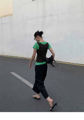 deconstructed suit pants