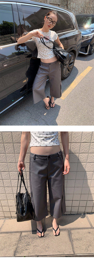 deconstructed suit pants