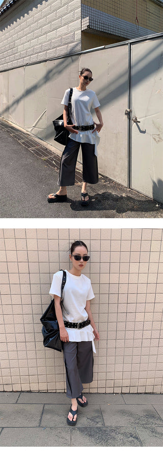 deconstructed suit pants