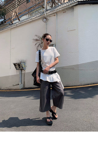 deconstructed suit pants