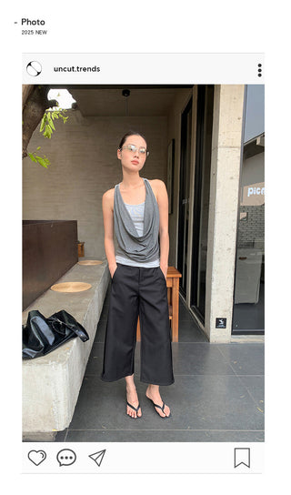 deconstructed suit pants