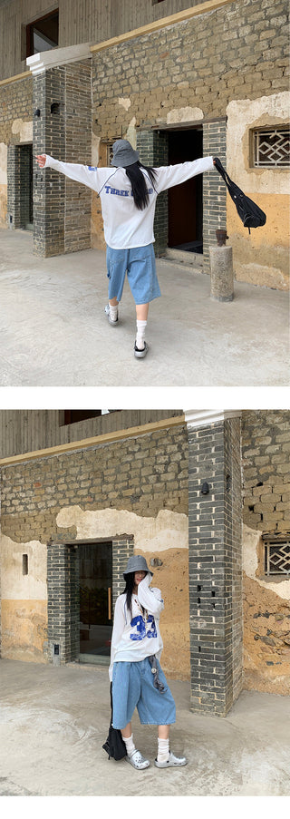 embroidered bermuda jorts