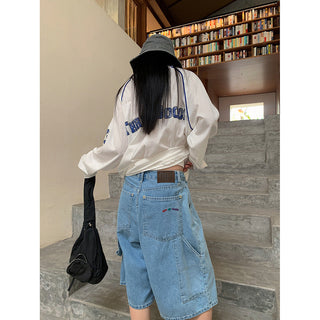 embroidered bermuda jorts
